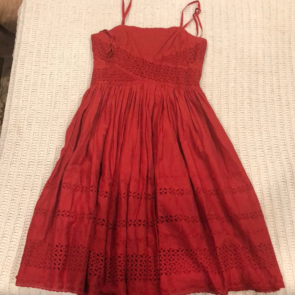 Viola Anthropologie eyelet dress size 8